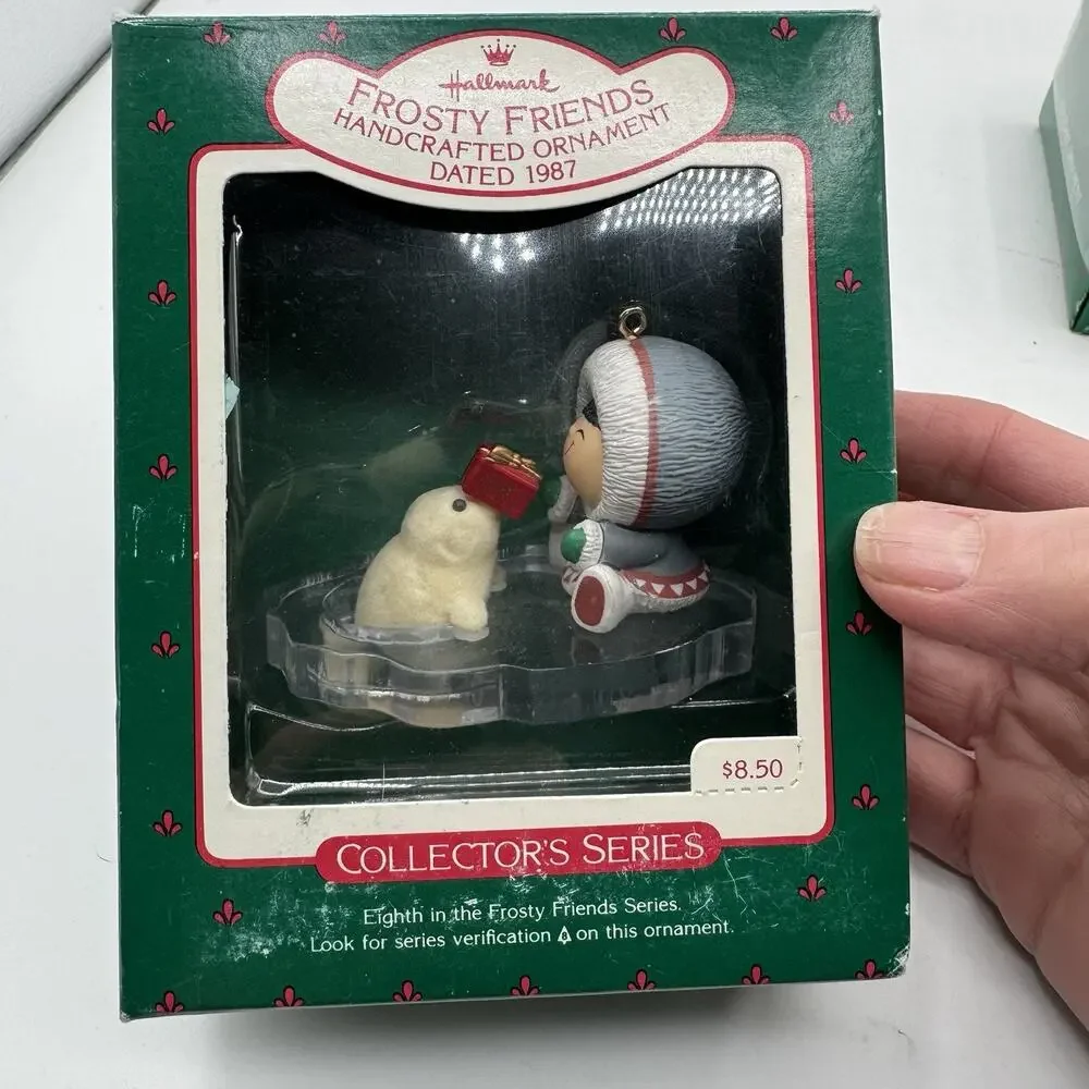 Vintage Hallmark frosty friends Christmas ornament Lot Of 4 86-89